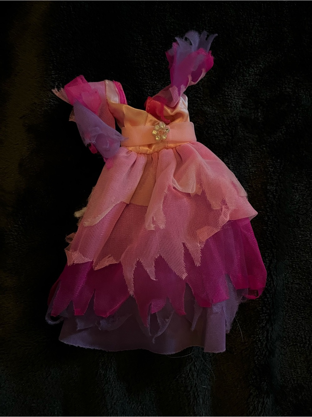 Marie Osmond Barbie 1977 Original Handkerchief Dress Pink Purples